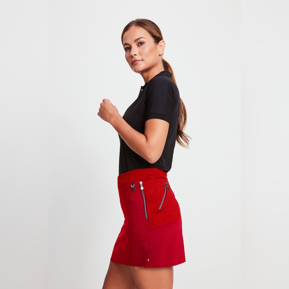 Anatomie Suzzette Sport Luxe Skort Atomic Red NWOT - Picture 2 of 10